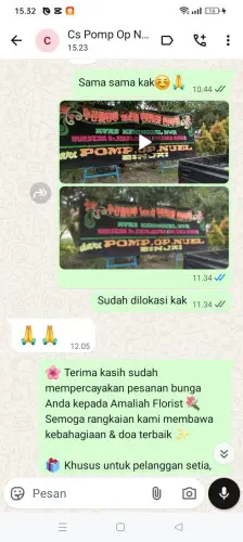 Testimonial Papan Bunga pati