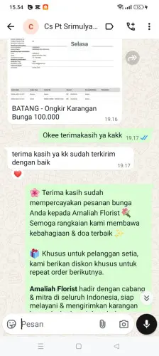 Testimonial Papan Bunga pati