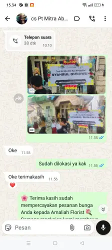 Testimonial Papan Bunga pati