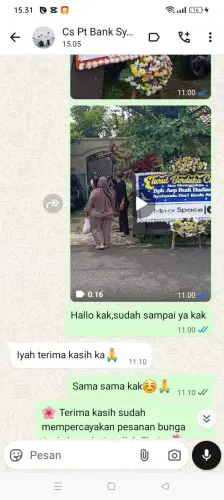 Testimonial Papan Bunga pati